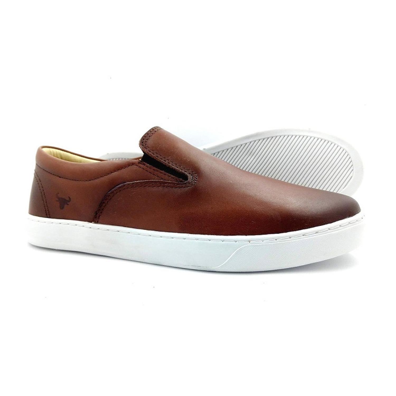 Sapatênis Iate Slip On Masculino Marrom De Couro 40 - West Bulls -  Sapatênis Masculino - Magazine Luiza