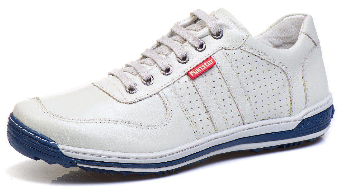 Sapatênis Masculino Confortável Couro Bovino Gelo. - RANSTER - Sapatênis  Masculino - Magazine Luiza