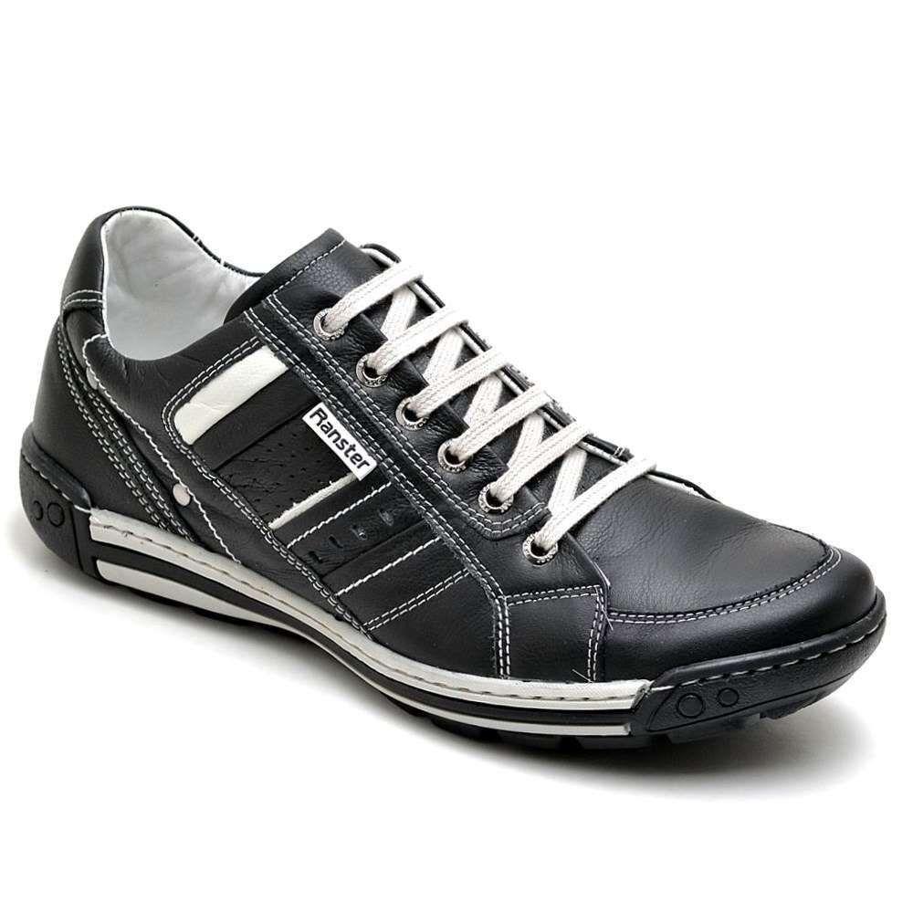 sapatenis masculino couro preto