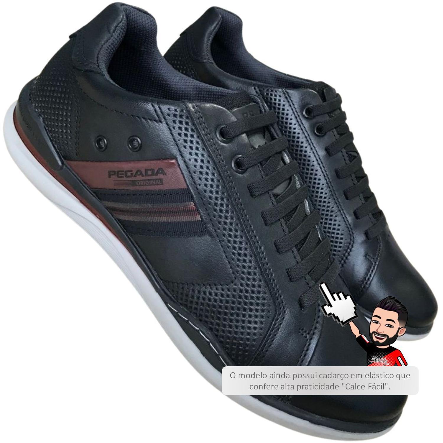 Sapatenis Masculino em Couro Pegada Lançamento Resistente Confortável Tenis  Casual para Homem 119104 - Sapatênis Masculino - Magazine Luiza