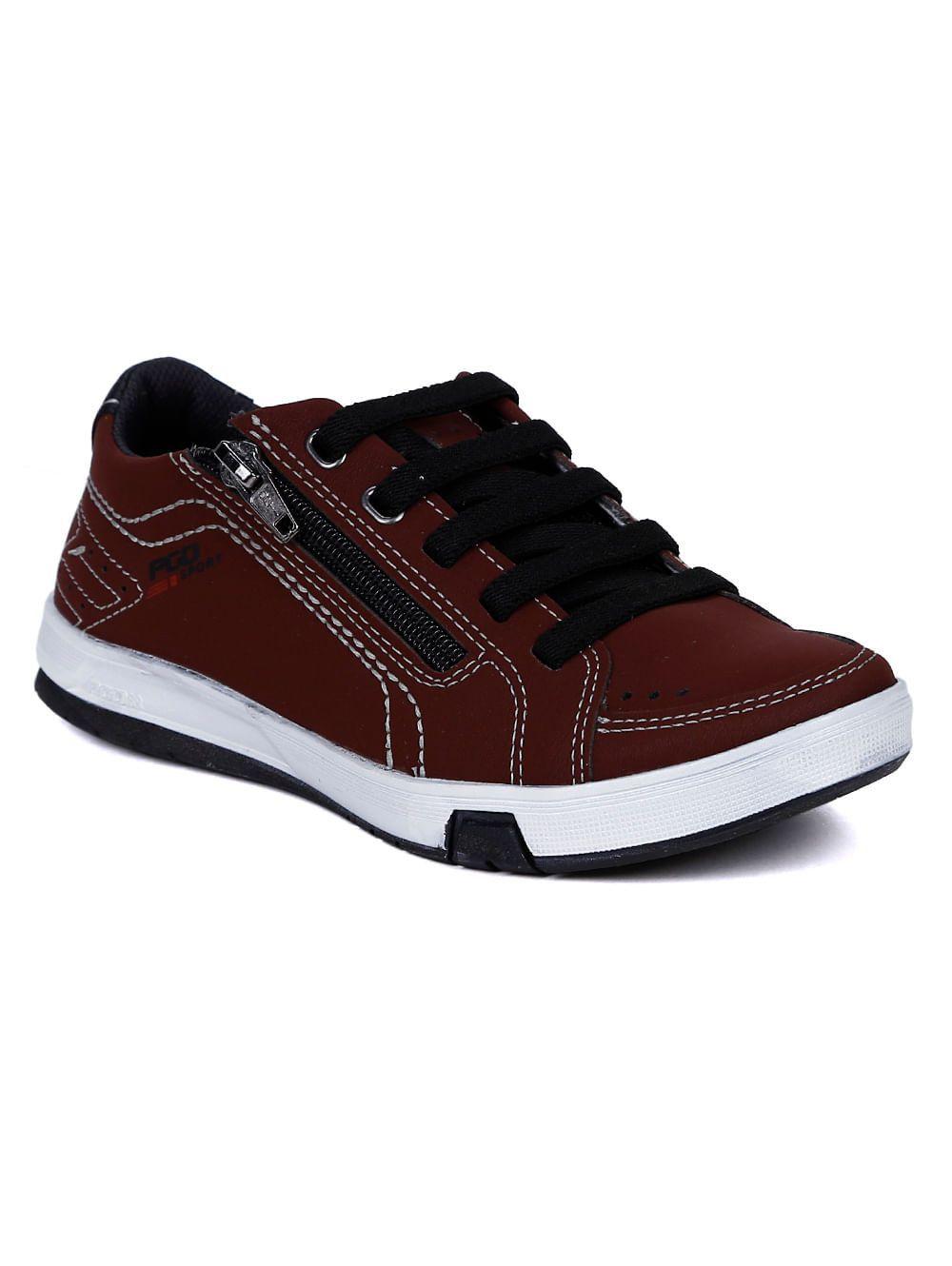 Sapatênis Pegada Couro Stretch Bordô Masculino 118907-05 | Omar Calçados