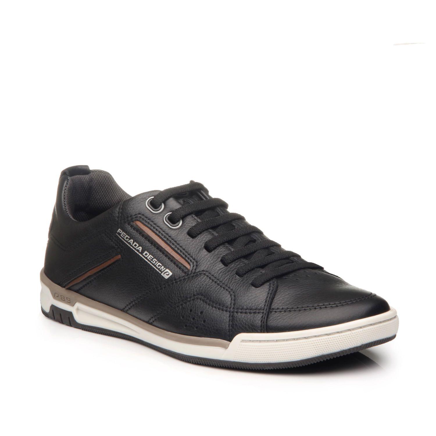 Sapatênis Pegada Masculino em Couro Preto 119501-04 - Sapatênis Masculino -  Magazine Luiza