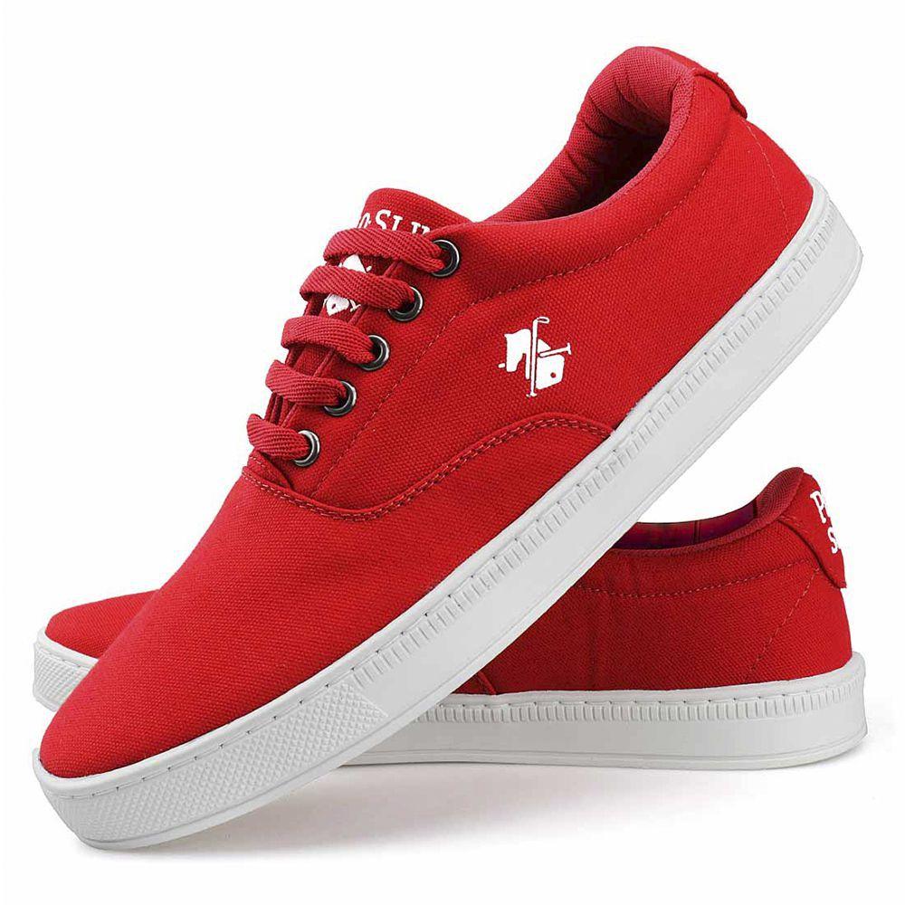 sapatenis polo vermelho
