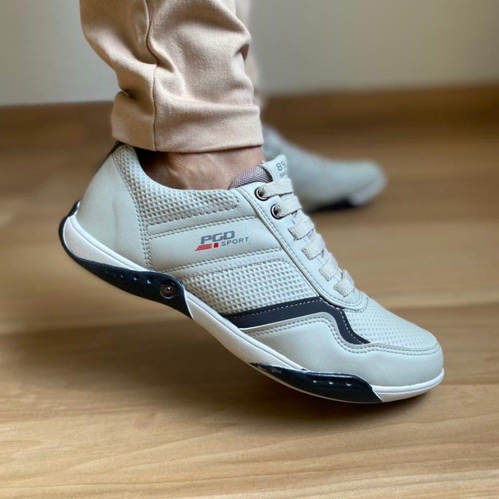 Sapatênis Texturizado em Couro Branco Pegada Sport - Sapatênis Masculino -  Magazine Luiza