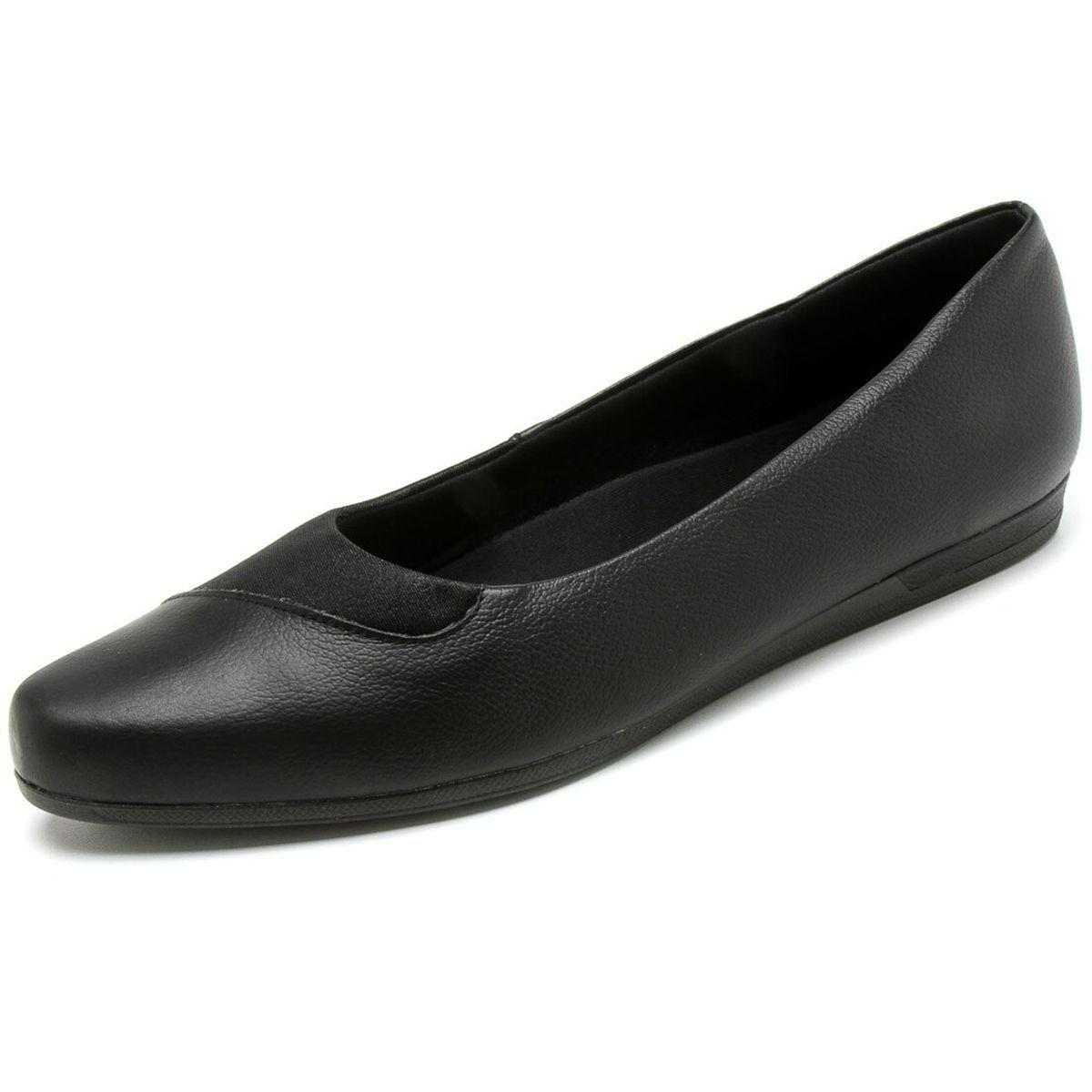 Sapatilha Couro Usaflex Bico Fino Básica Neoprene Feminina - Preto - Sapatilha Feminina - Magazine Luiza
