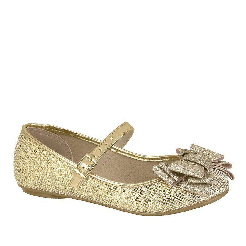 Sapatilha molekinha dourada infantil Clearance