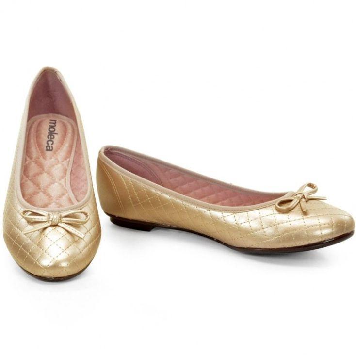 sapatilha moleca dourada