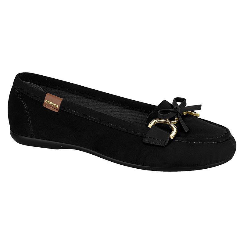 Sapatilha Feminina Moleca Bico Redondo Textura Preto - Moda Online |  Passarela - Passarela - Moda e Calçados