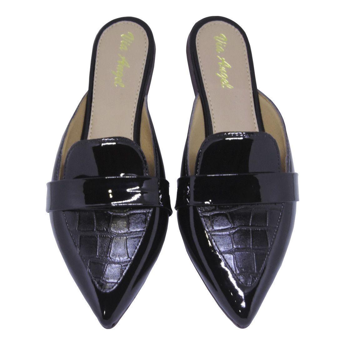 Sapatilha Mule Feminino Bico Fino Confort Barato Via Angel - Sapatilha Feminina - Magazine Luiza