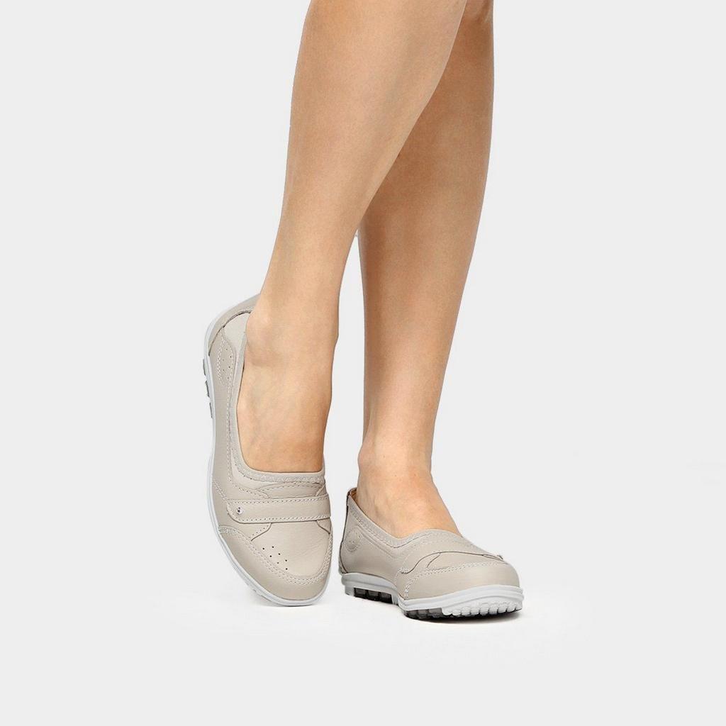 slip on couro kolosh furinhos com zíper lateral feminino