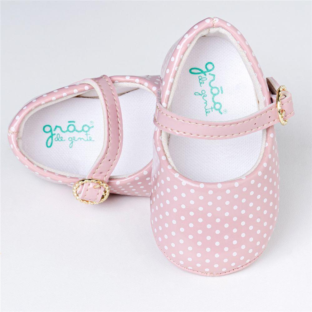 Sapatinho Bebê Menina Rosa Petit Poá Tam 16 Grão de Gente - Sapatinho de  Bebê - Magazine Luiza