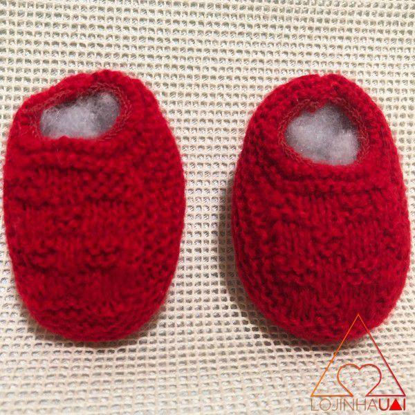 sapatinho em tricô para bebê
