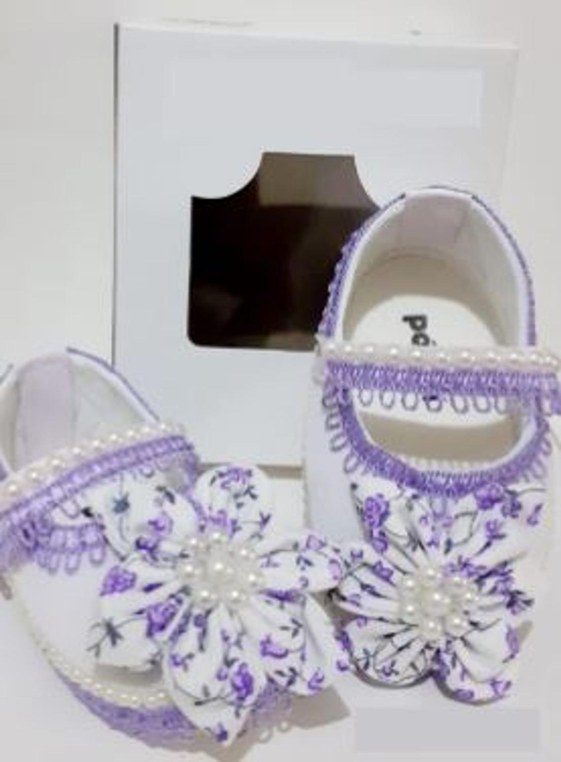 Sapatinho de Bebê Semi Perolado Lilás Número 18 - Eco Atelie  Personalizações - Sapatinho de Bebê - Magazine Luiza