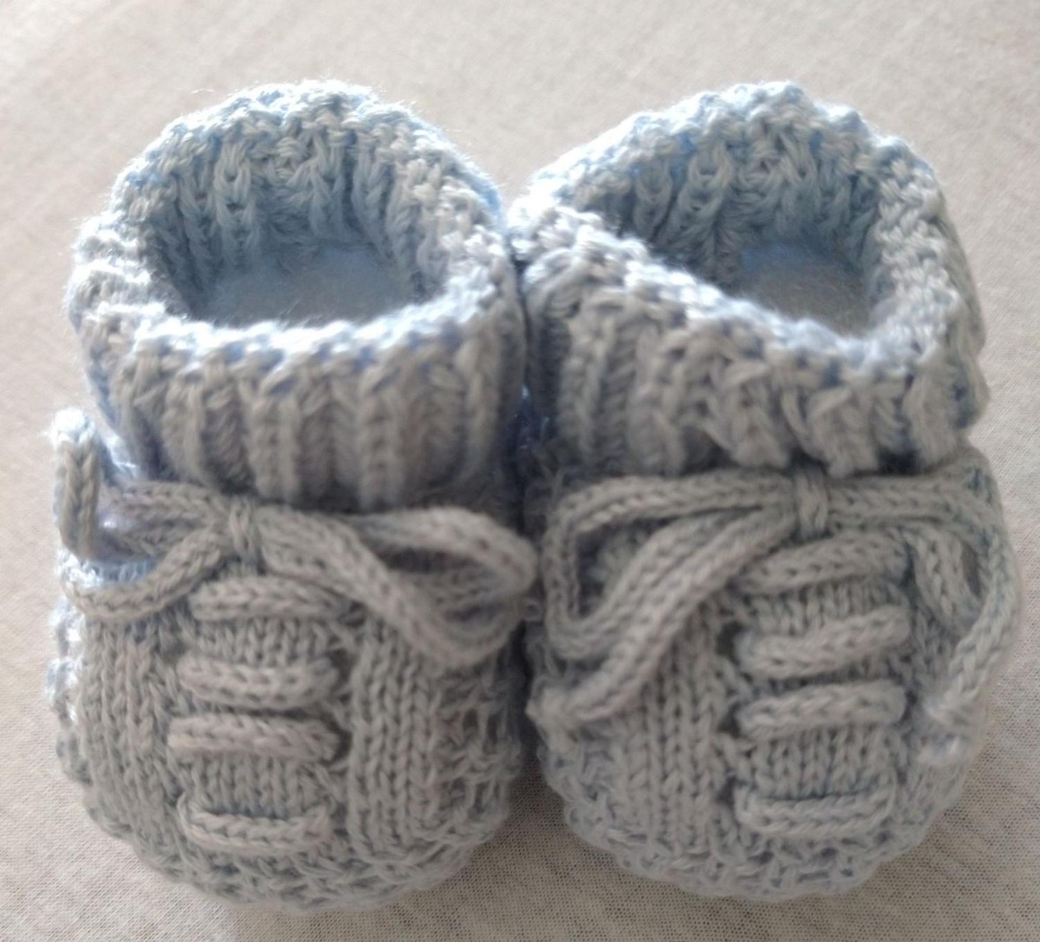 Sapatinho de Tricô Laço Azul Bebê RN Maria Chica - Sapatinho de Bebê -  Magazine Luiza