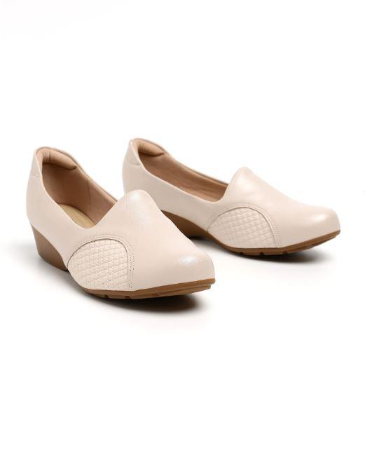sapato anabela conforto feminino modare