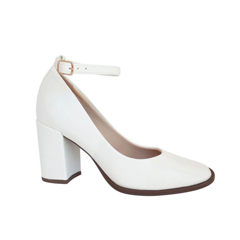 Sapato Boneca Branco Noiva Retro Vintage Salto Alto Grosso - Duani -  Calçados Femininos - Magazine Luiza