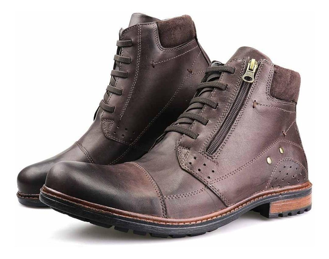 Sapato Botina Botinha Bota Coturno Adventure Casual Couro Preto - Dl Shoes - Outros Moda e Acessórios - Magazine Luiza