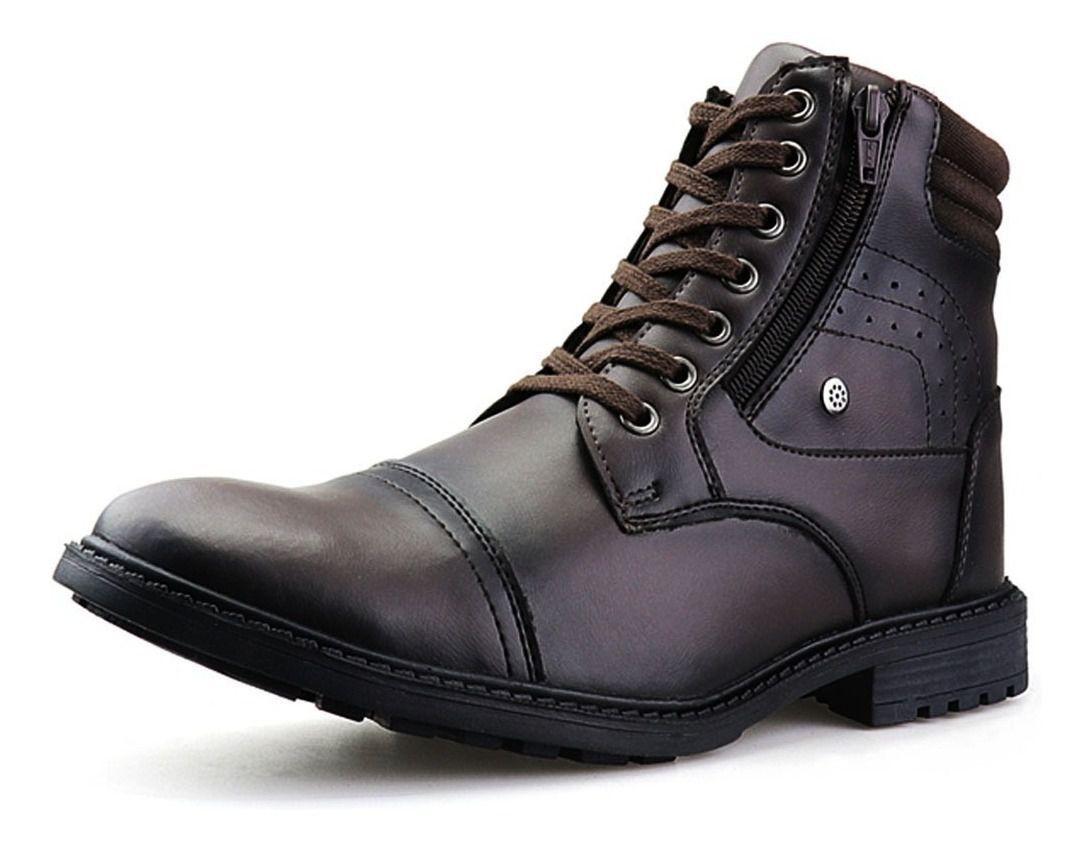 sapato coturno bota masculina casual social adventure worker