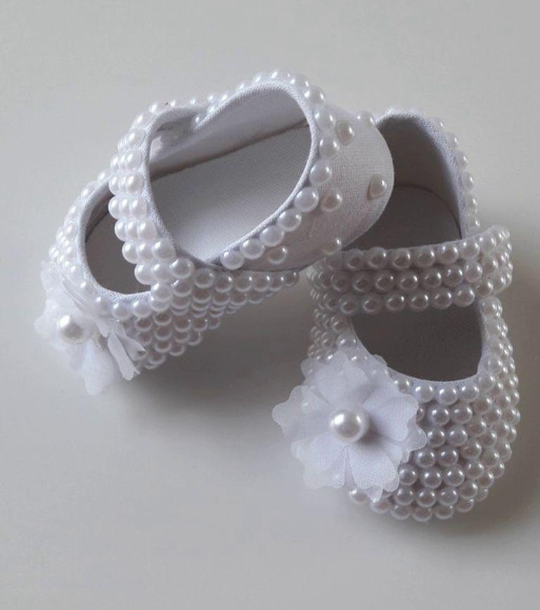 sapato batizado perola