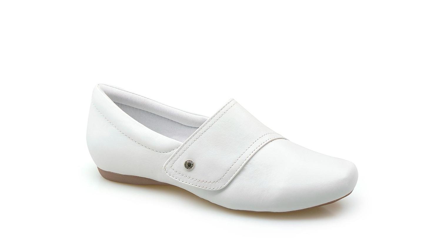 Tnis Ortopdico Sapato Maxi Confort Feminino Branco Sapato De Couro