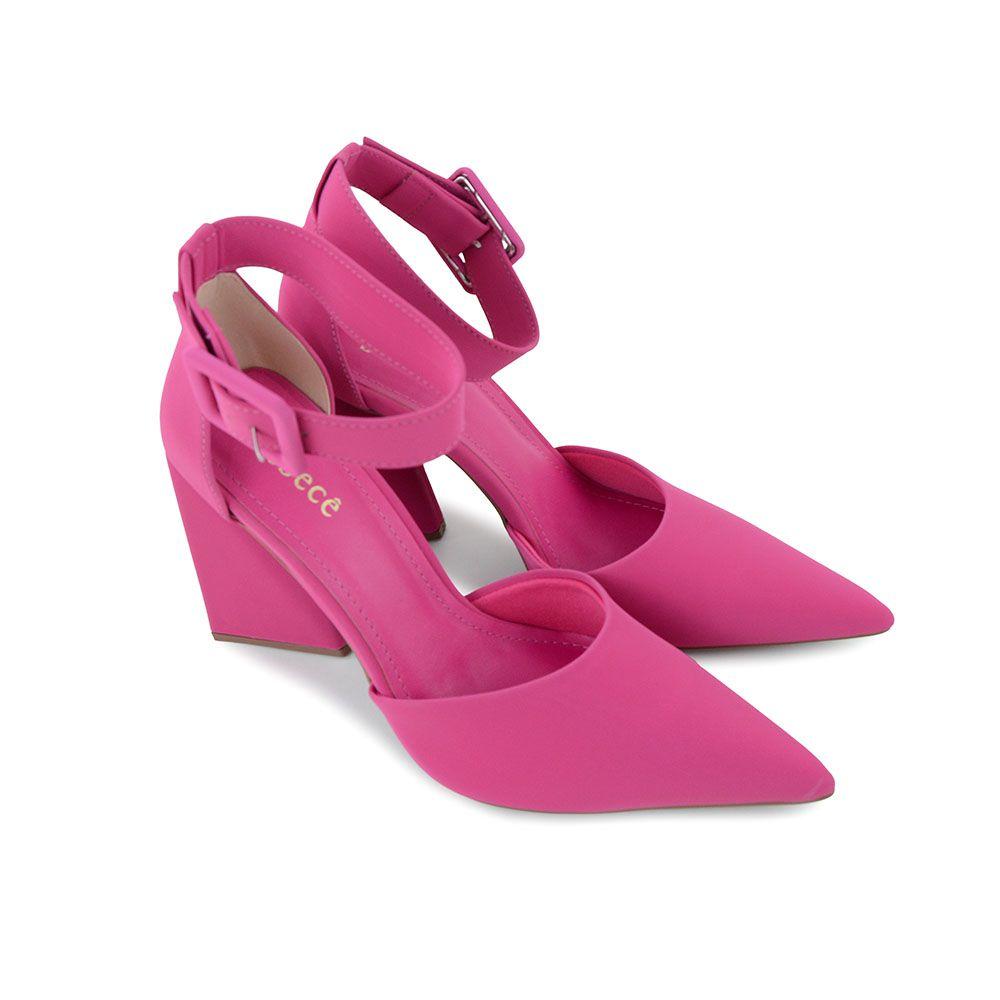 Sapato Feminino Bebecê Scarpin Nobuck Hyper Rosa - T9446 Sapato Feminino Bebecê Scarpin Nobuck Hyper Rosa - T9446