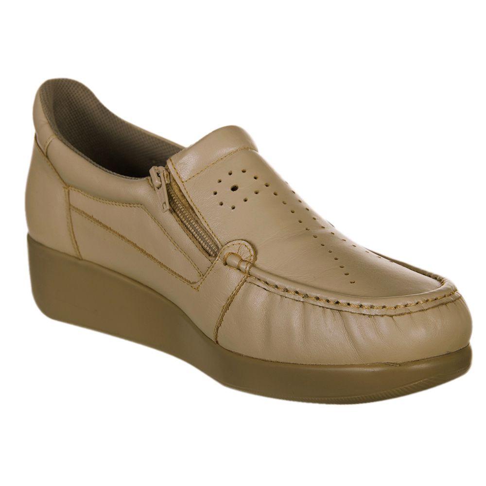 Sapato DOCTOR PÉ ref. 6868 feminino vaqueta softy light tan.