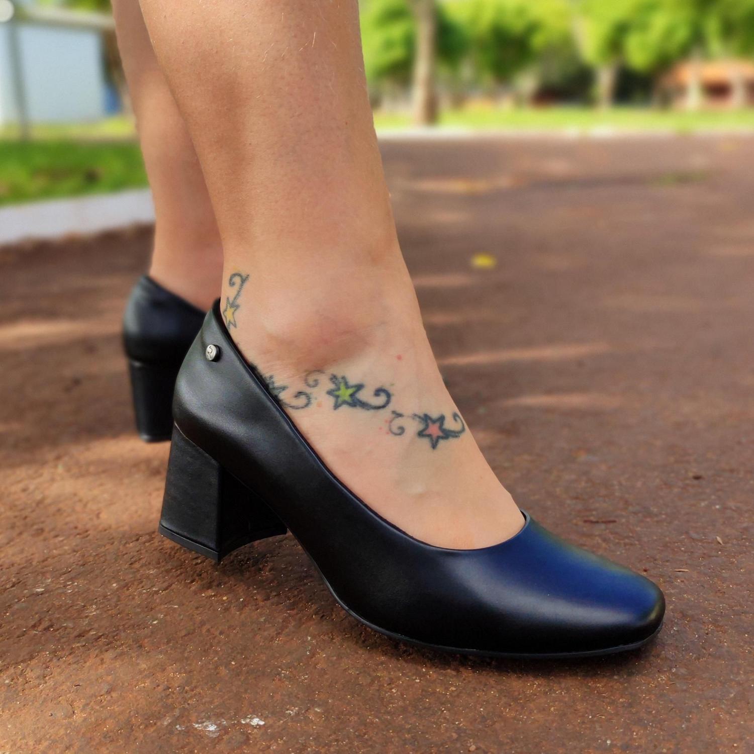 Sapato Casual Feminino Scarpin Boneca Salto Alto Ramarim