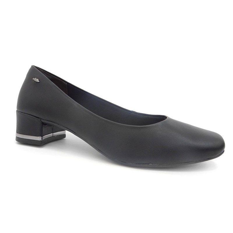 sapato feminino preto salto grosso