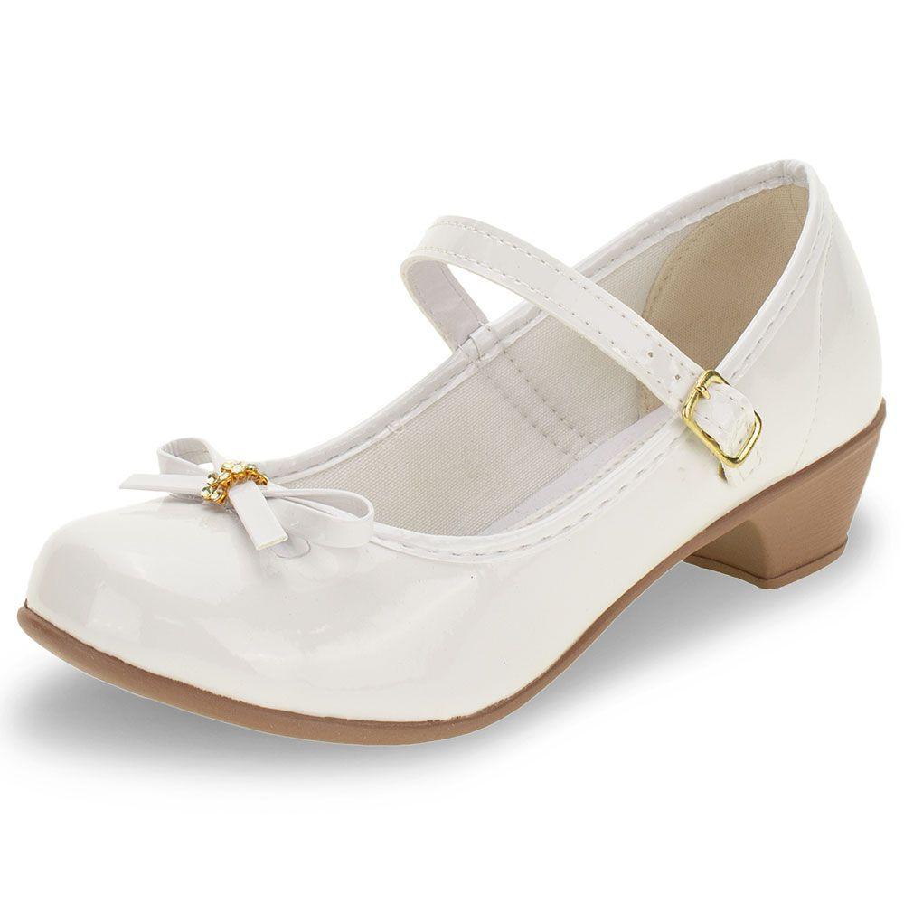 sapato infantil branco feminino