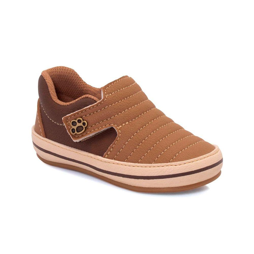 Sapato Infantil Menino Klin Algodão Doce Taupe Sapatinho de Bebê