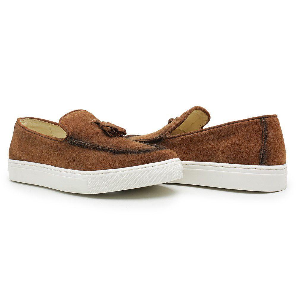 Sapato Masculino Couro Penny Loafer Bambulim Marrom Camurça - Kyllper -  Loafer Masculino - Magazine Luiza