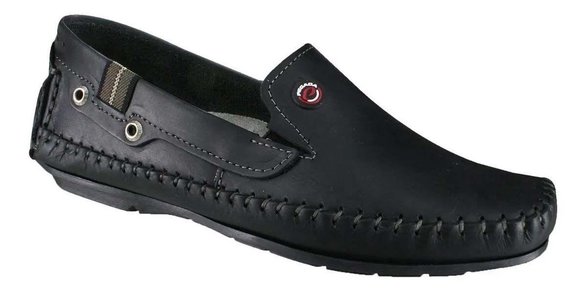 mocassim pegada preto