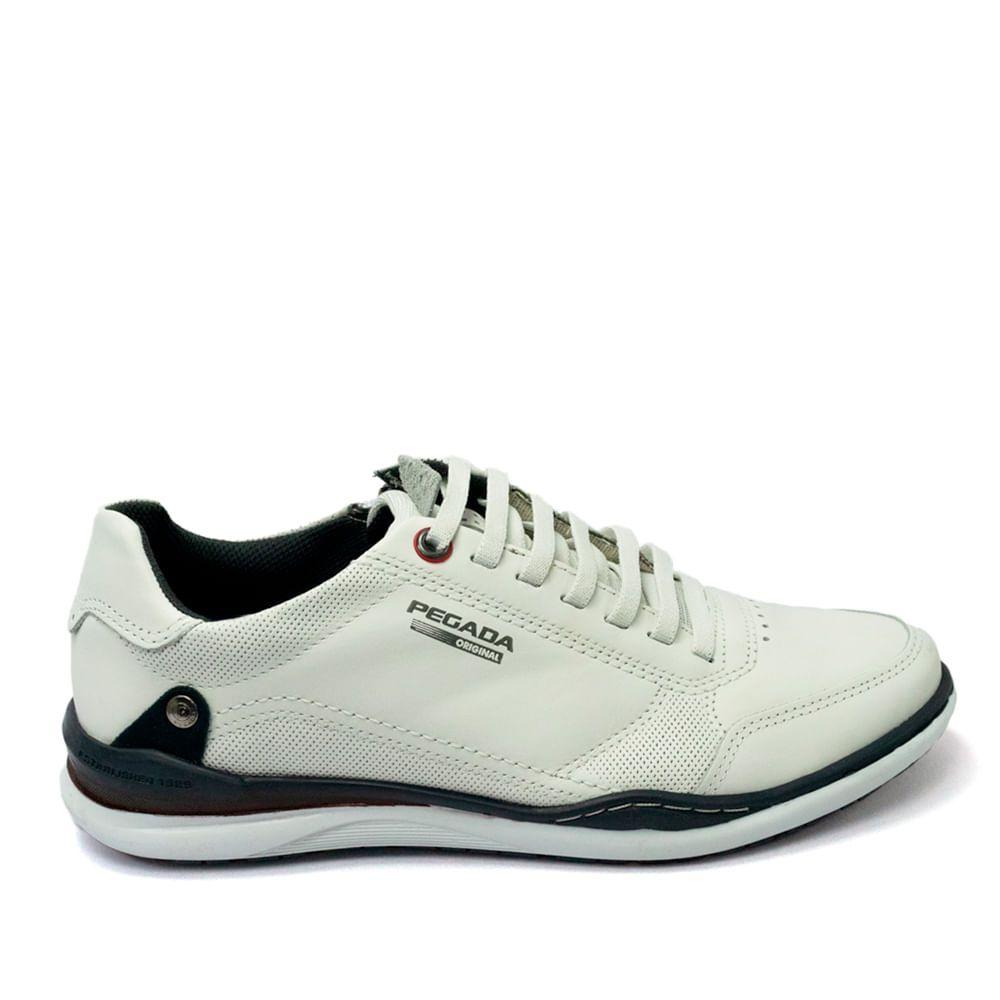 Sapato Masculino Pegada Napa Soft Branco Sapato Casual Masculino