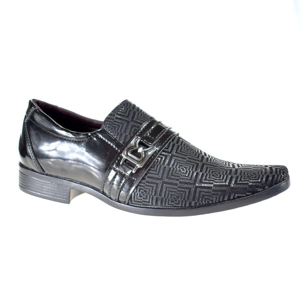 Sapato Masculino Social Texturizado Euroflex VR 020 Preto - Sapato Social  Masculino - Magazine Luiza