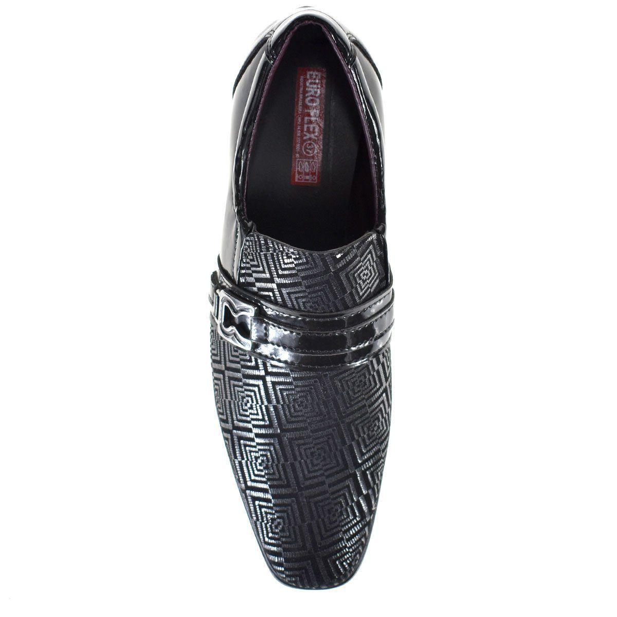 Sapato Social Masculino Com Texturas Solado Borracha Leve Preto 37 | Euro  Flex