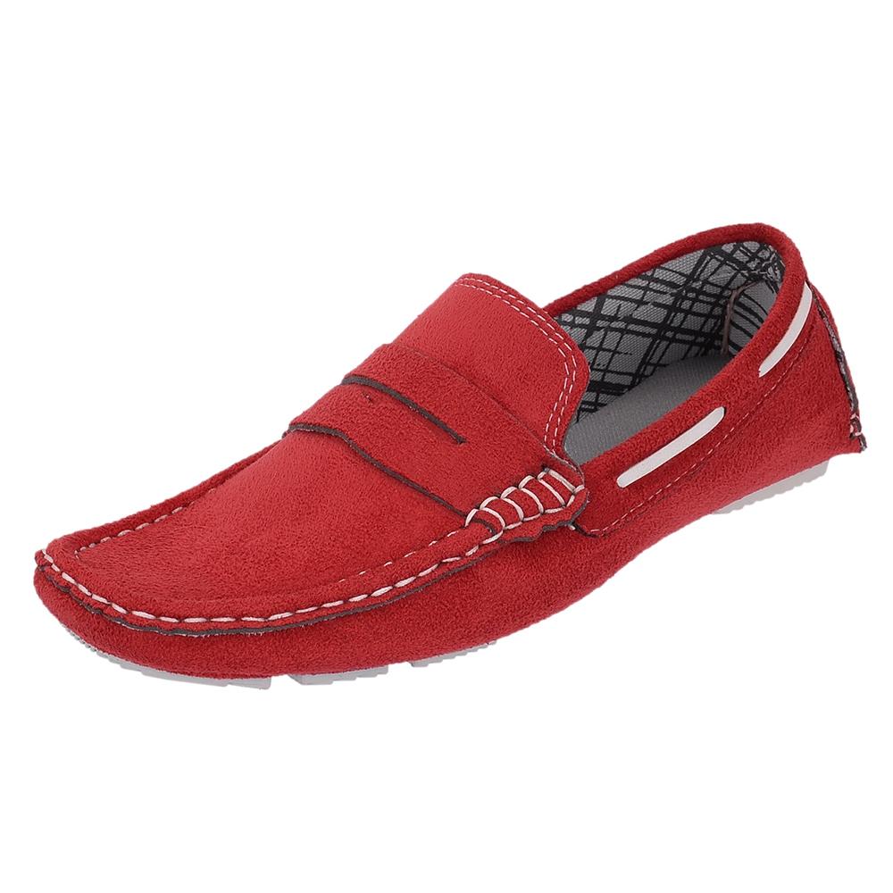 sapato mocassim vermelho