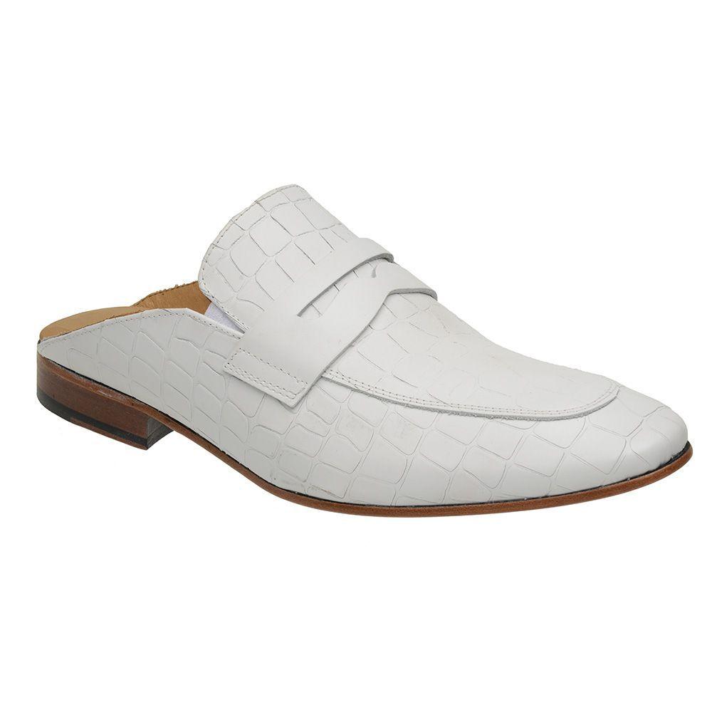 Sapato Mule Masculino Slipper Malbork Couro Croco Branco 5846 BRANCO -  Calçados Masculinos - Magazine Luiza