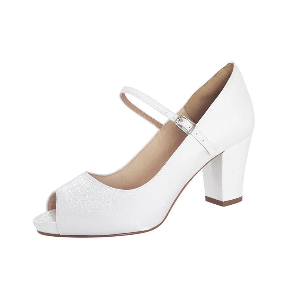 Noiva Salto Confort Sapato Noiva Branco Sapato Noiva Branco Boneca