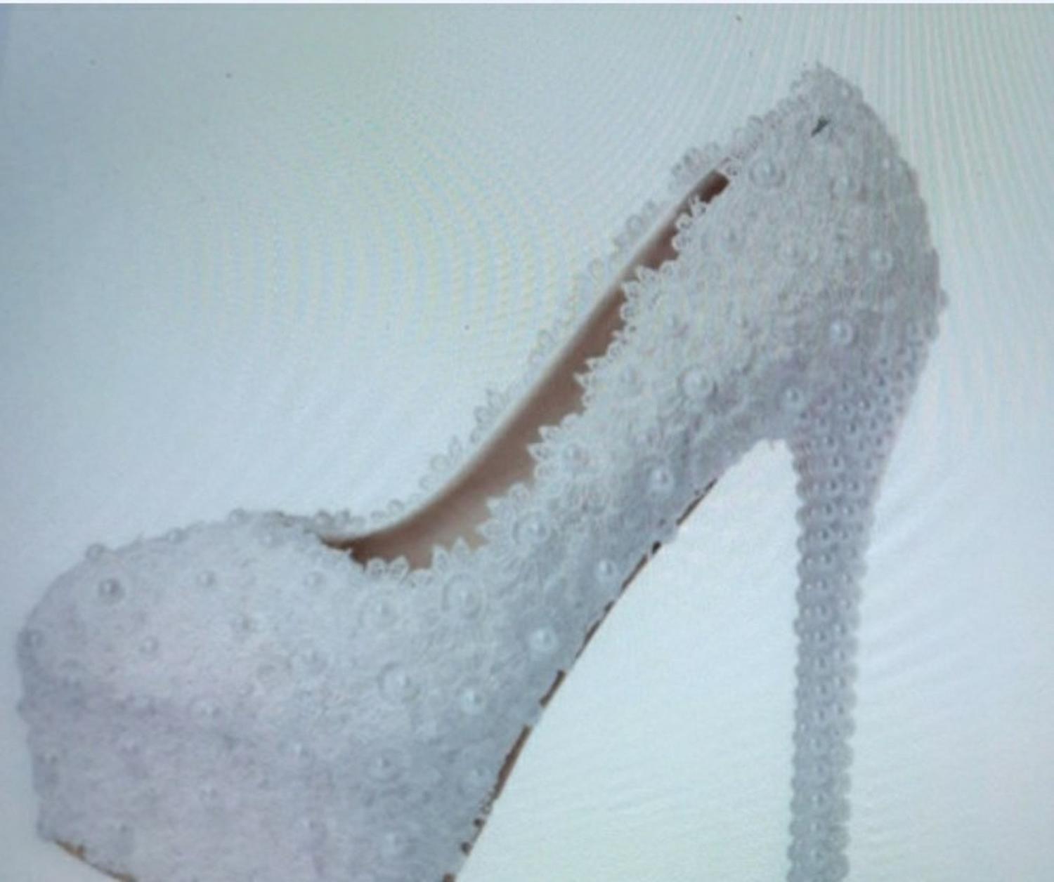 Sapato Noiva RENDAS E PÉROLAS 2 tamanho 38 salto 13,5 cm - Mariemis -  Outros Moda e Acessórios - Magazine Luiza