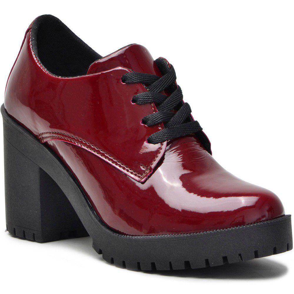 sapato oxford feminino vinho