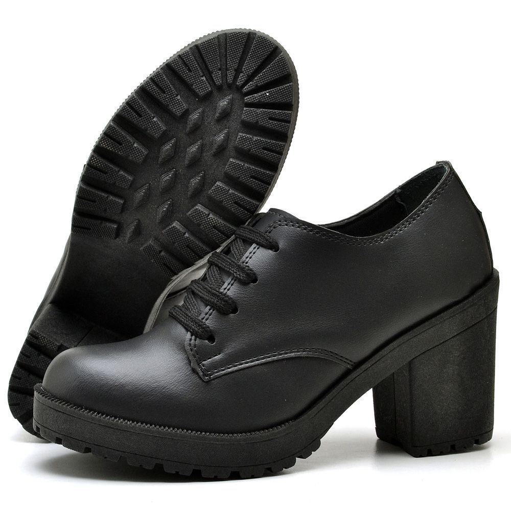 Sapato Oxford Feminino Preto fosco Relógio - TERRA DO SAPATO - Oxford  Feminino - Magazine Luiza