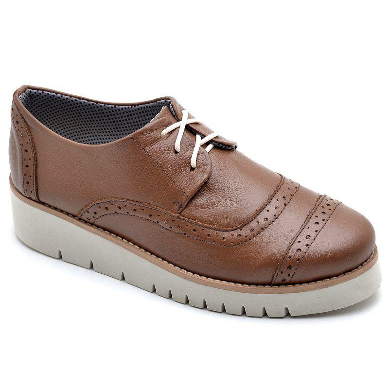 oxford feminino caramelo