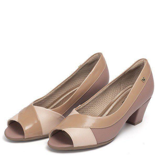 Sapato Peep Toe Feminino Piccadilly Rose/Nude 714100-17 - Peep Toe -  Magazine Luiza