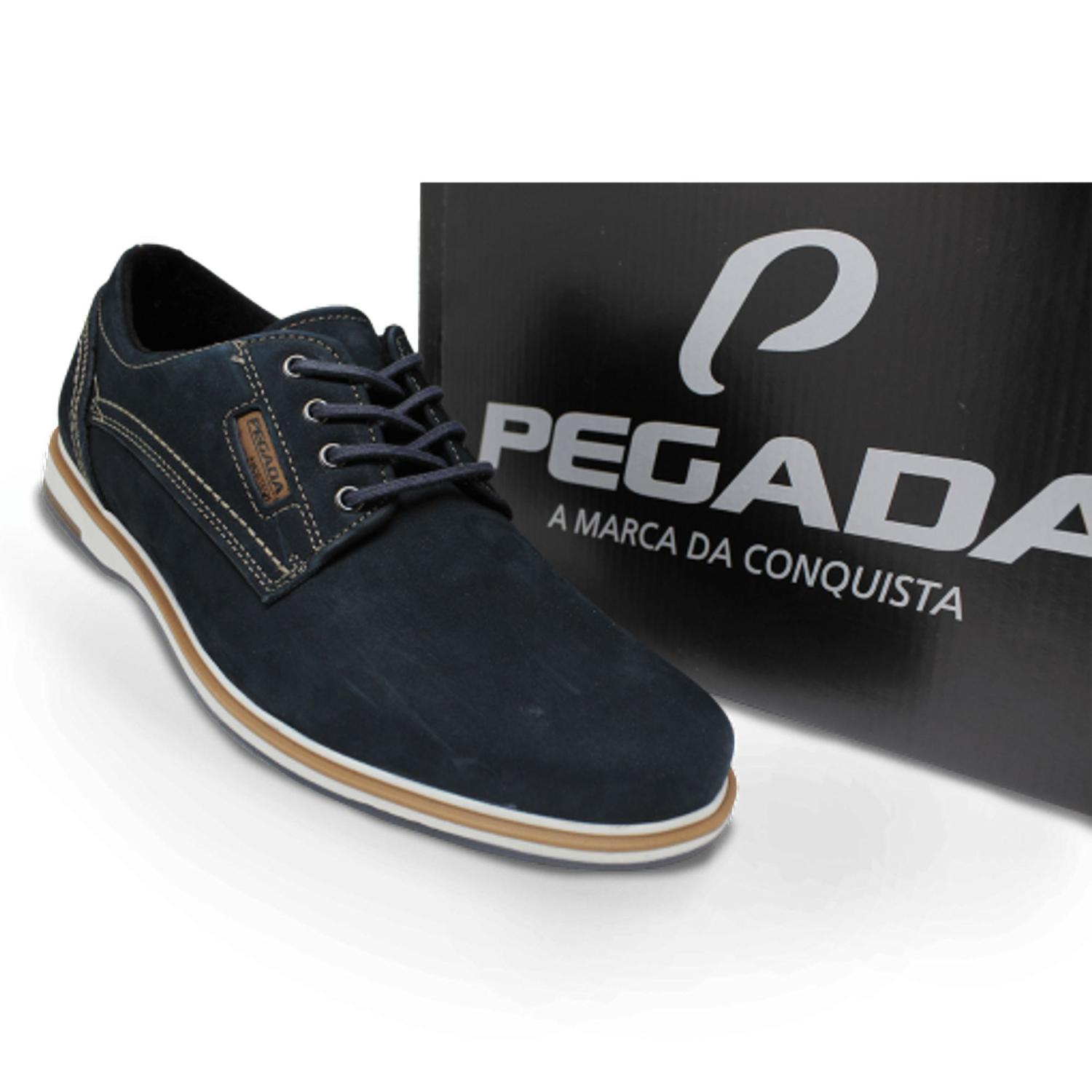 Sapato pegada masculino cor marinho/anilina pinhao - Sapato Social Masculino  - Magazine Luiza