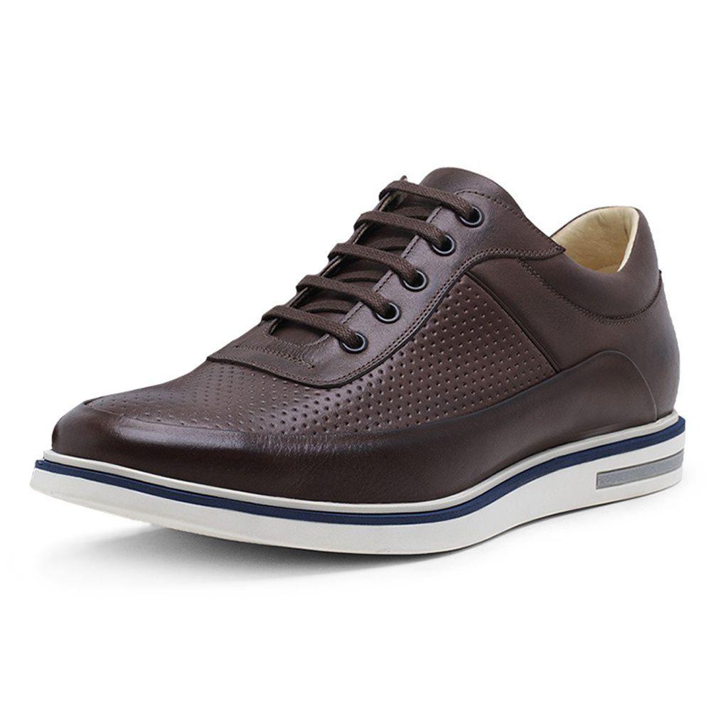 Sapatênis Tênis Couro Natural Linha Conforto Reverso - 3019 - Azul |  Difranca Calçados