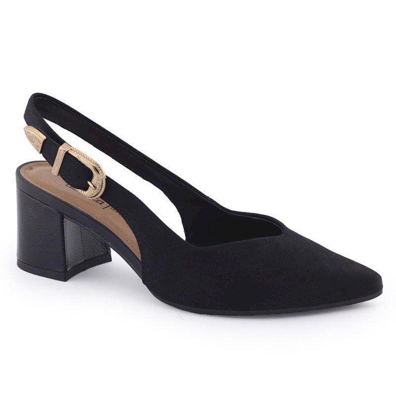 Sapato Scarpin Dakota Preto Salto Grosso Bico Fino G1072 - Scarpin Feminino - Magazine Luiza