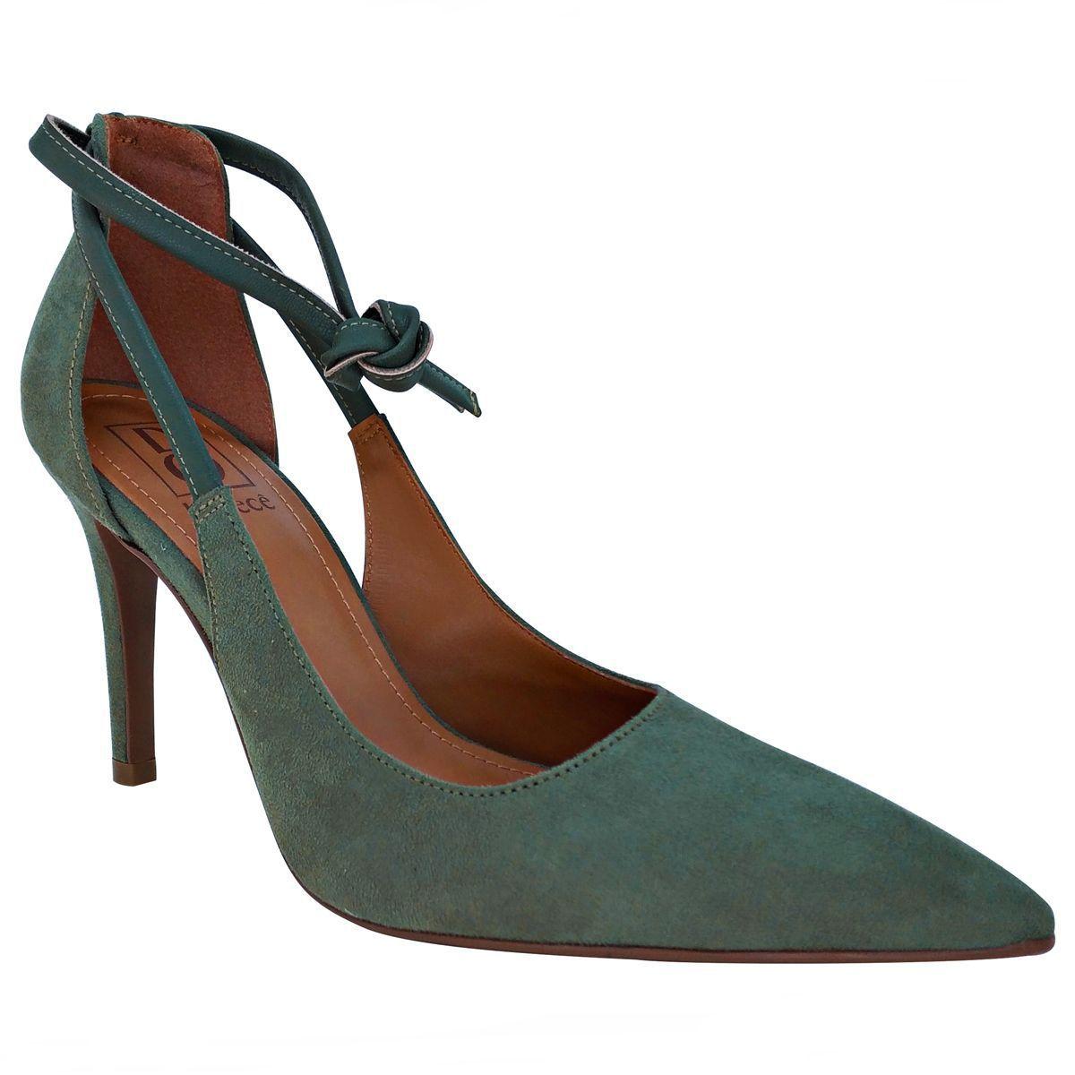 sapato feminino verde musgo