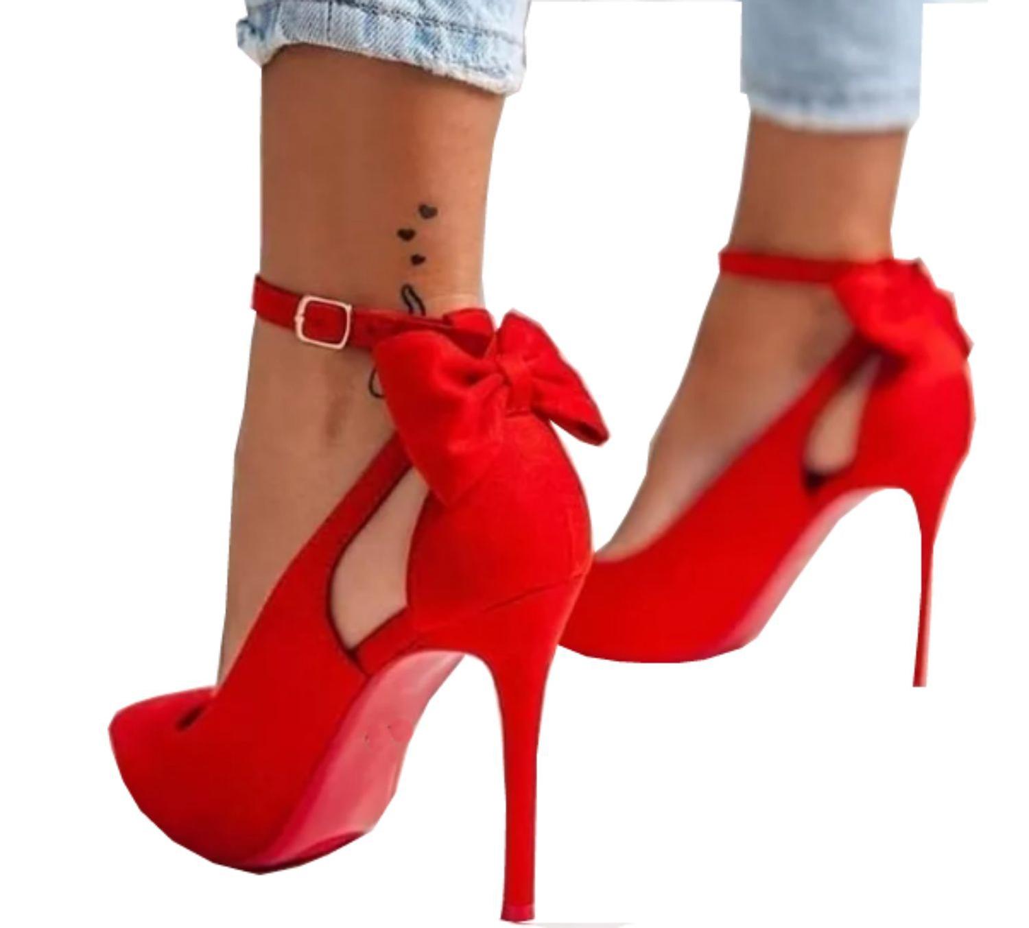 Sapato Scarpin Lacoff Vermelho - Vabella Shoes - Scarpin Feminino -  Magazine Luiza