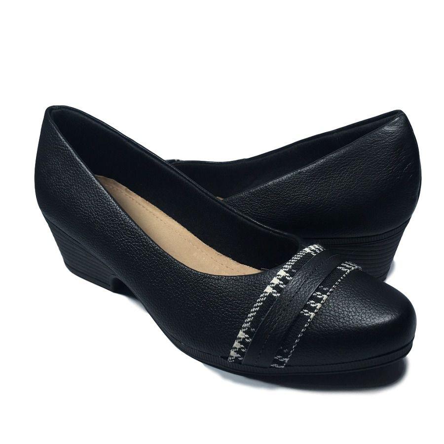 sapato scarpin usaflex preto