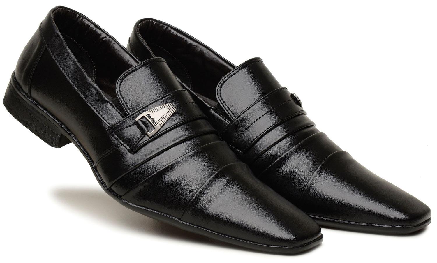 Sapato Social Masculino Bico Redondo Cor Café Couro Soft | FRAN MIX